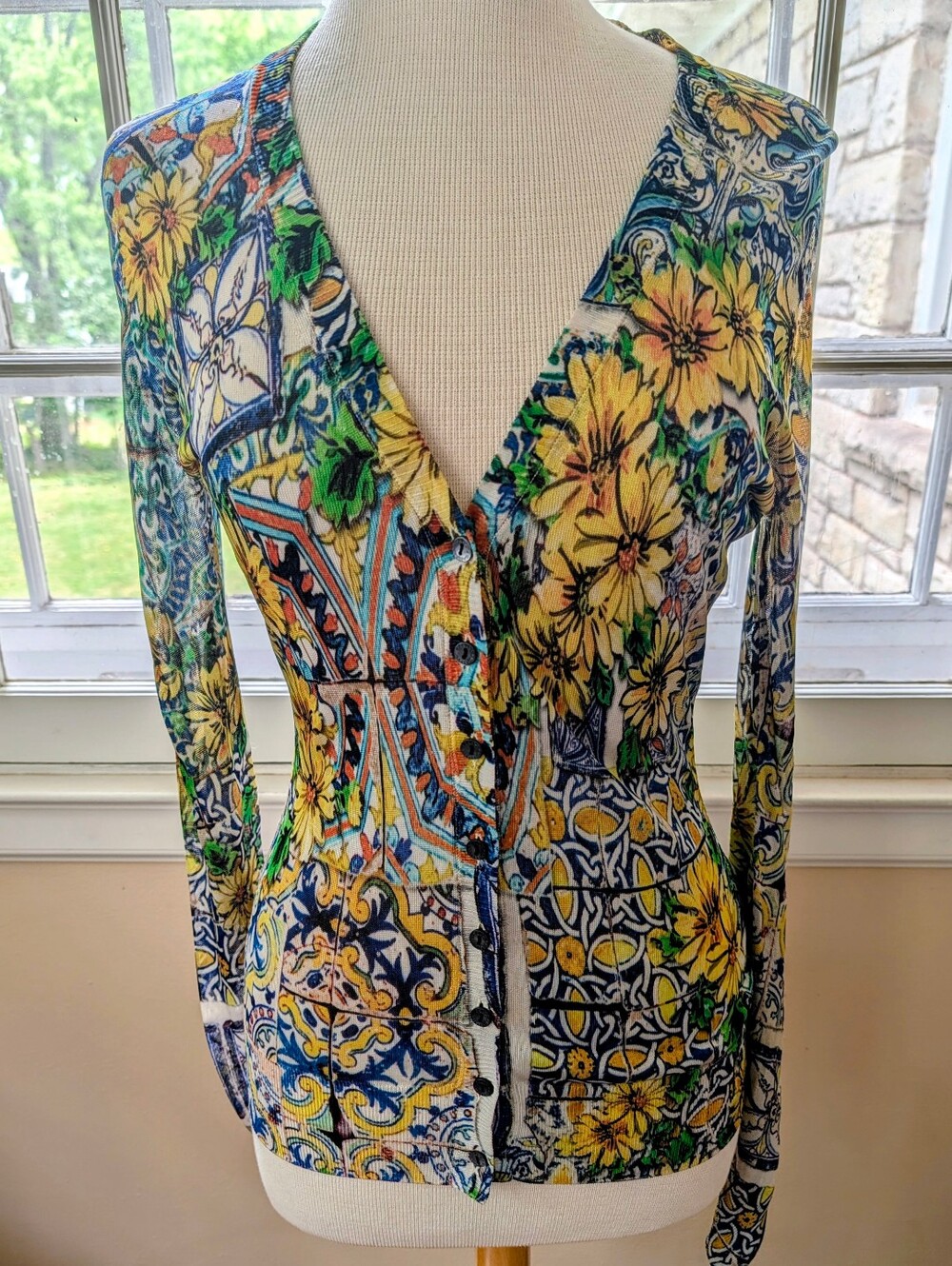 Dolce & Gabbana Majolica Print Cardigan